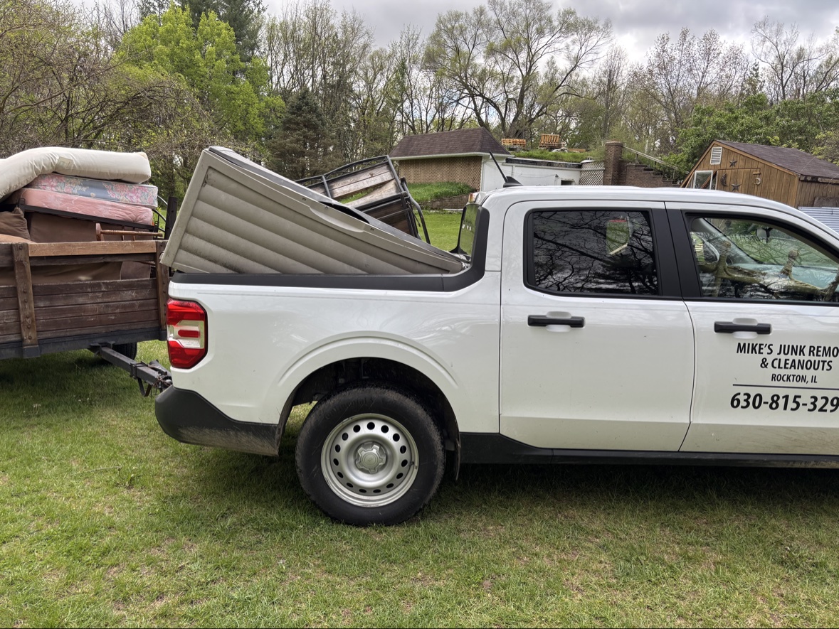 Shed wall loaded in the truck bed